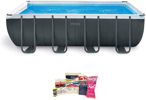 Intex 18ft x 9ft x 52in Ultra XTR Rectangular Pool, Pump, & Chemical Cleaner Kit