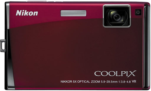 Nikon Coolpix S60 10MP Digital Camera with 5x Optical Vibration Reduction (VR) Zoom (Crimson Red)