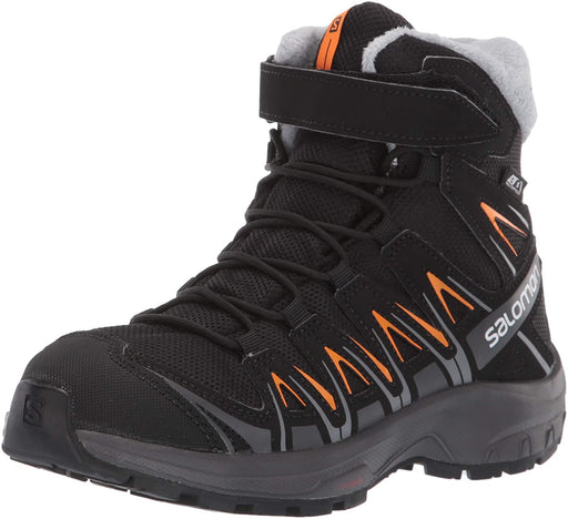 Salomon Kids' Xa Pro 3D Winter TS CSWP J Snow Boots, Black/Magnet/Tangelo, 1.5
