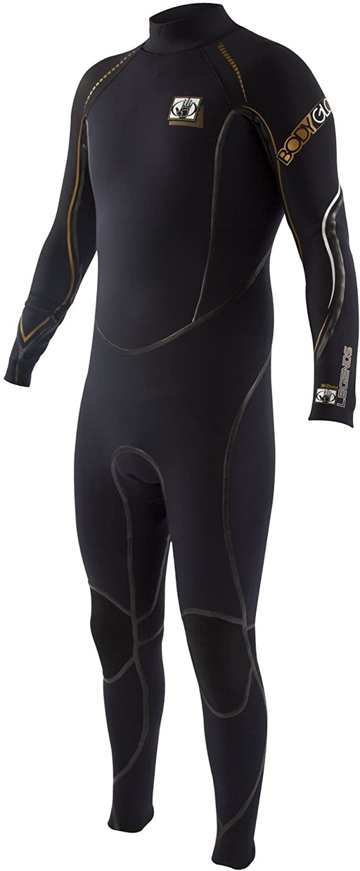 Body Glove Men's 4/3mm Legends Back-Zip Full Body Wetsuit, Medium/Short