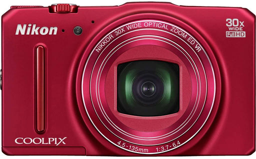 Nikon COOLPIX S9700 Compact Digital Camera - Red (16.0 MP, 30x Zoom) 3.0 inch