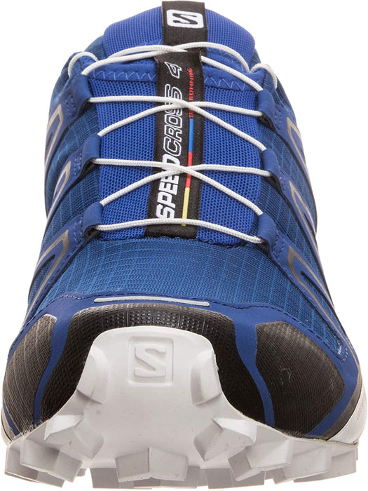 SALOMON Speedcross 4 Trail Running Shoe - Men's Mazarine Blue Wil/Black/White, US 12.0/UK 11.5