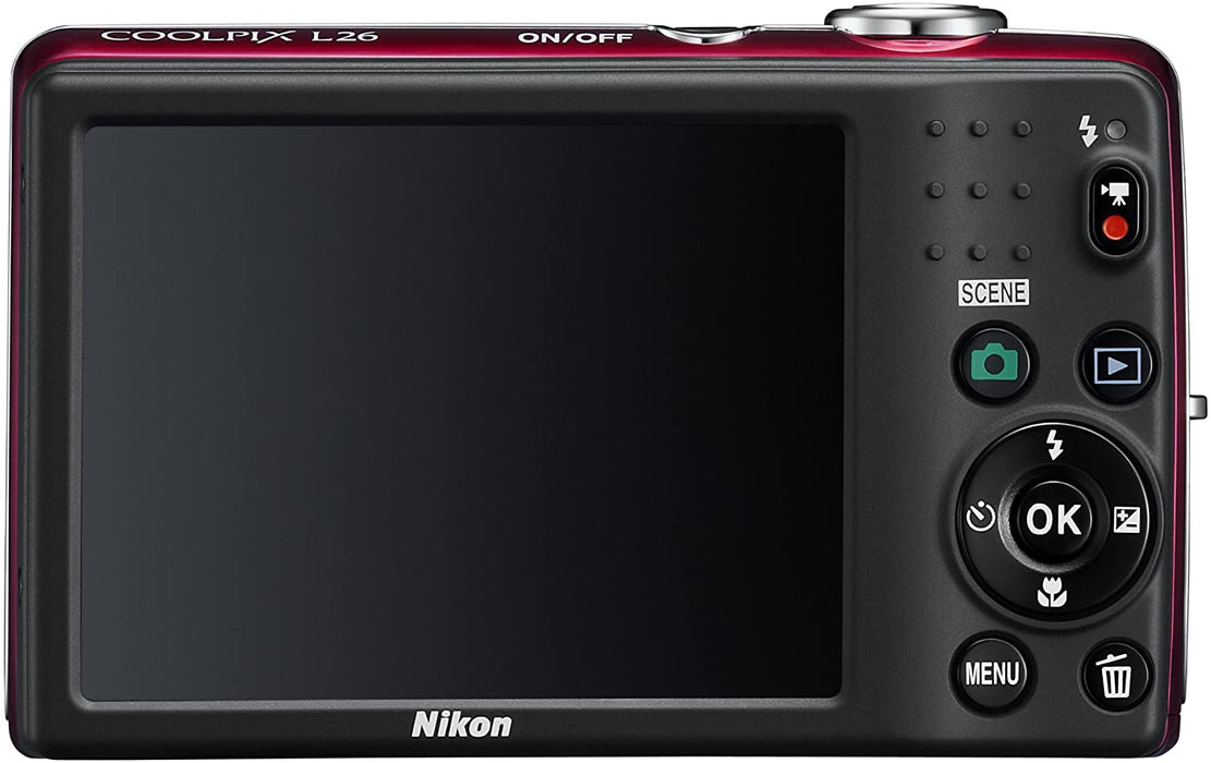 Nikon COOLPIX L26 16.1 MP Digital Camera with 5x Zoom NIKKOR Glass Lens and 3-inch LCD (Silver) (OLD MODEL)