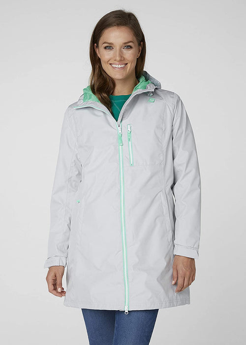 Helly-Hansen womens Long Belfast Waterproof Rain Jacket With Hood