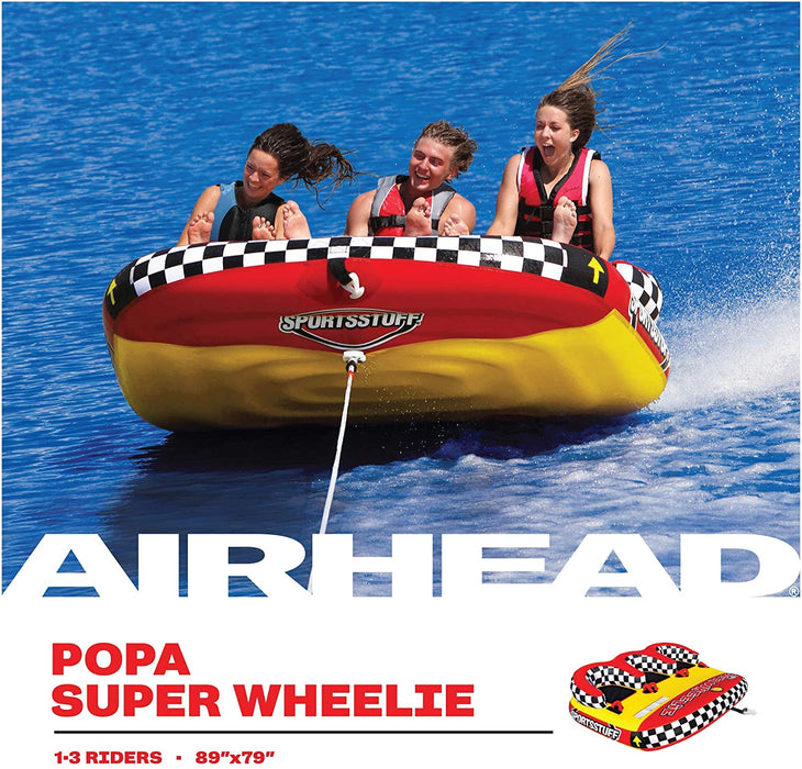 Sportsstuff Popa Wheelie, Towable Tube for Boating with 1, 2