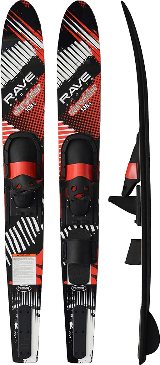 RAVE Sports Shredder Trainer Combo Water Skis, Red/Black