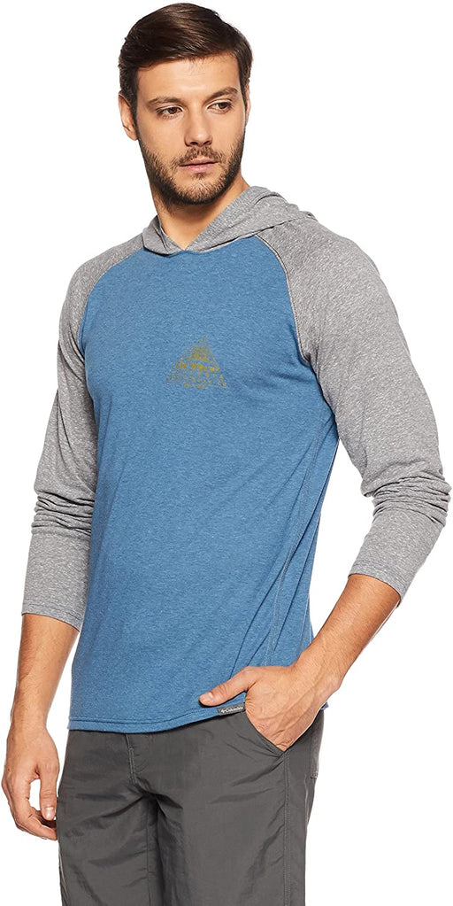 Columbia Men's Trail Shaker Hoodie, Small, Phoenix Blue/Charcoal Heather