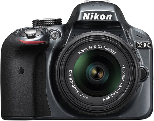 Nikon D3300 24.2 MP CMOS Digital SLR with AF-S DX NIKKOR 18-55mm f/3.5-5.6G VR II Zoom Lens (Grey)