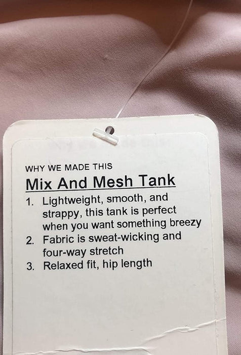 Lululemon Mix & MESH Tank (Size 12) POIK