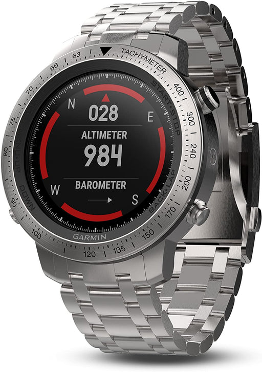 Garmin, Fenix Chronos, Watch, Steel with Brushed Stainless Steel Band, 010-01957-02