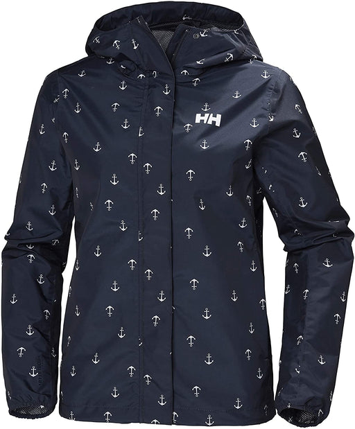 Helly-Hansen womens Bray Lightweight Hooded Waterproof Windproof Breathable Print Shell Rain Coat Jacket