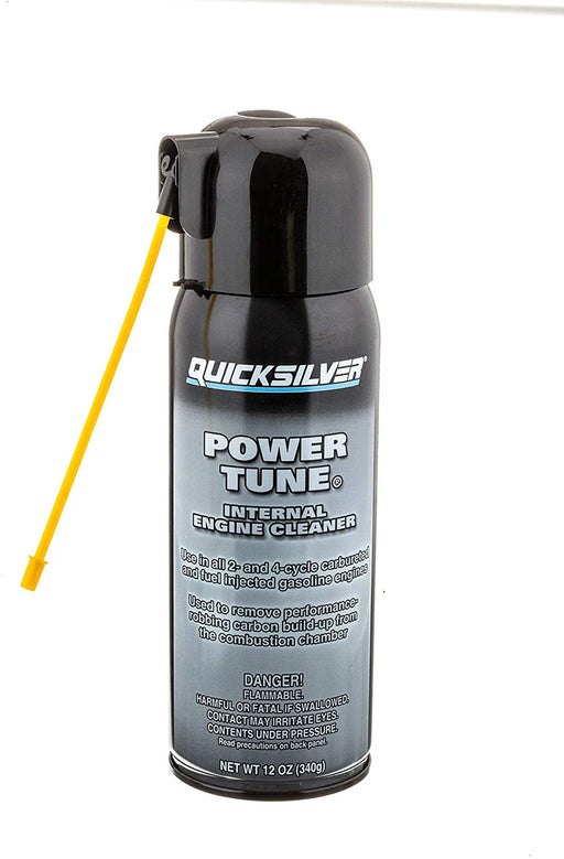 Quicksilver 858080Q03 Power Tune Internal Engine Cleaner, 12oz - for 2-Stroke, 4-Stroke and Fuel-Injected Gas Engines