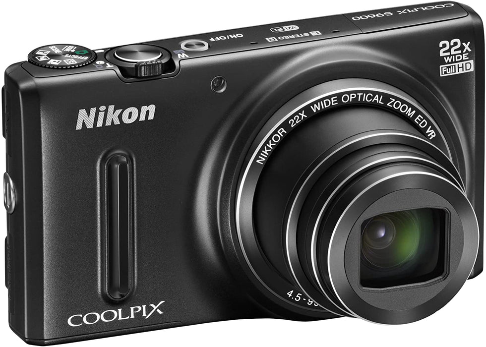 Nikon COOLPIX S9600 16MP WiFi Camera w/ 22x Optical Zoom (Black) (Discontinued by Manufacturer)