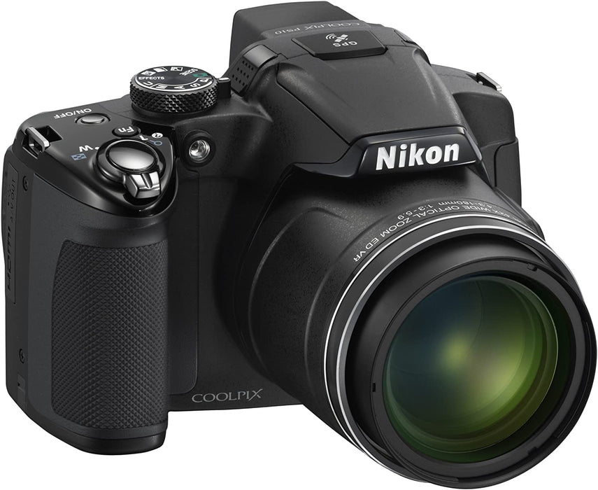 Nikon COOLPIX P510 16.1 MP CMOS Digital Camera with 42x Zoom NIKKOR ED Glass Lens and GPS Record Location (Black) (OLD MODEL)