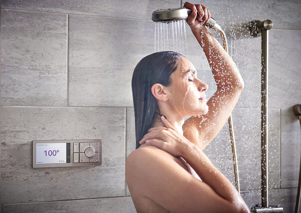 Moen TS3302BL U by Moen Shower Smart Home Connected Digital Bathroom Controller, 2-Outlet, Wall Mounted