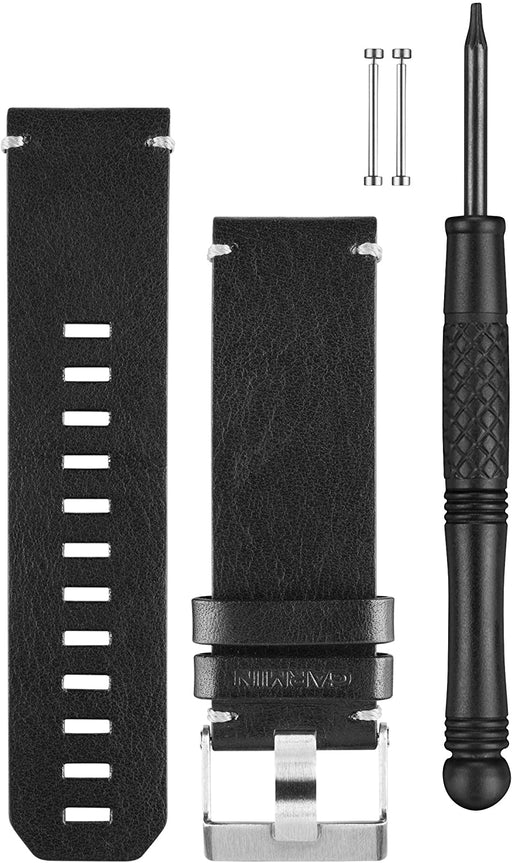 Garmin Garmin Black Leather Watch Band