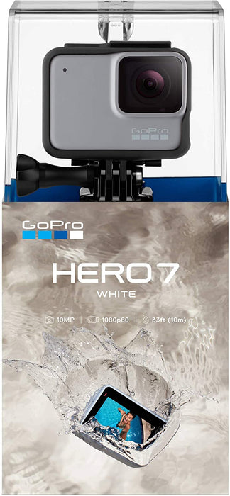 GoPro HERO7 White — Waterproof Action Camera with 2" Touchscreen, intuitive Touch Zoom Shot framing, Full HD 1080p60 Video, 10MP Photos at up to 15 fps, Voice Control — BROAGE Glasses Cleaning Cloth