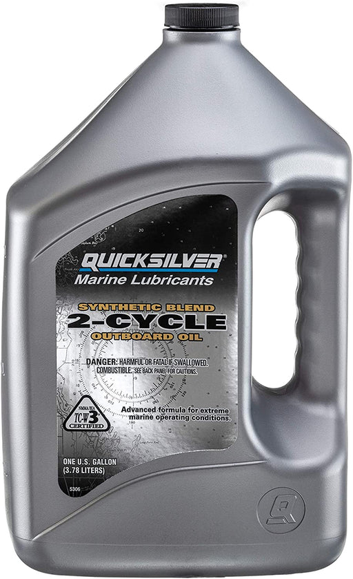 Quicksilver 858031Q01 Premium Plus 2-Cycle Outboard Engine Oil – Synthetic Blend – 1 Gallon