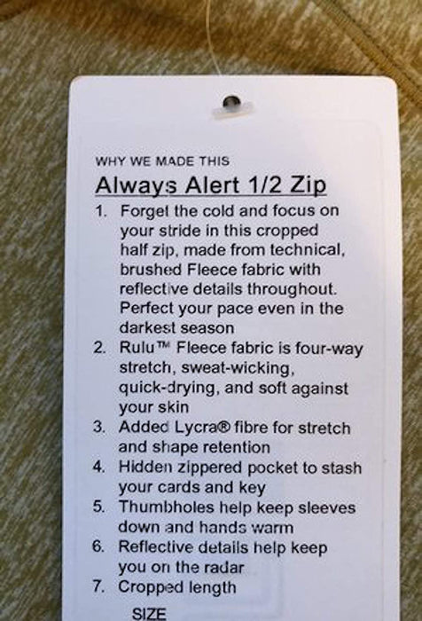 Lululemon Always Alert 1/2 Zip - HGPL (Heathered Grape Leaf)