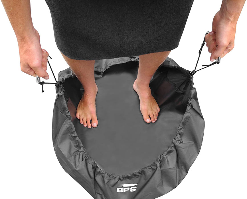 BPS Wetsuit Changing Mat/Waterproof Dry-Bag/Wet Bag for Surfers with Especially Designed Handles & Hidden Pocket - Also Available with Bundle of FCS Screws or Leash String or Wax Comb