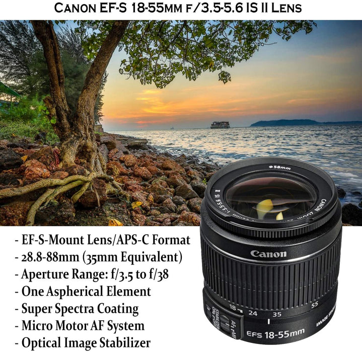 Canon EOS Rebel T6 DSLR Camera with 18-55mm is Lens Bundle + Speedlight TTL Flash + 32GB Memory + Filters + Monopod + Spider Tripod + Professional Bundle