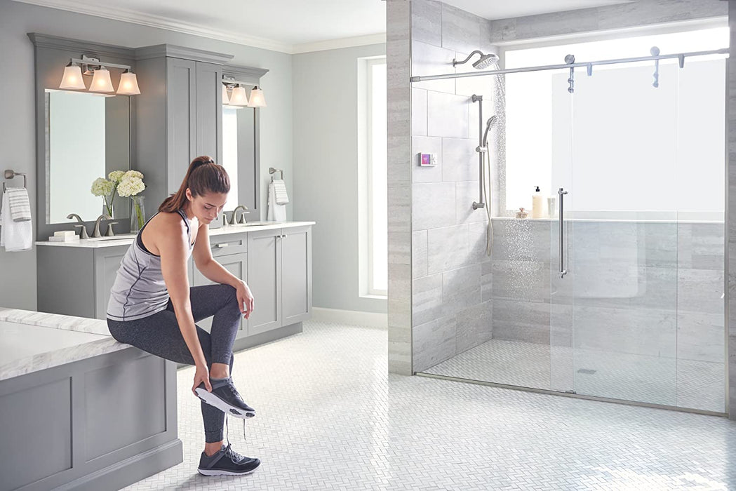 Moen TS3302BL U by Moen Shower Smart Home Connected Digital Bathroom Controller, 2-Outlet, Wall Mounted