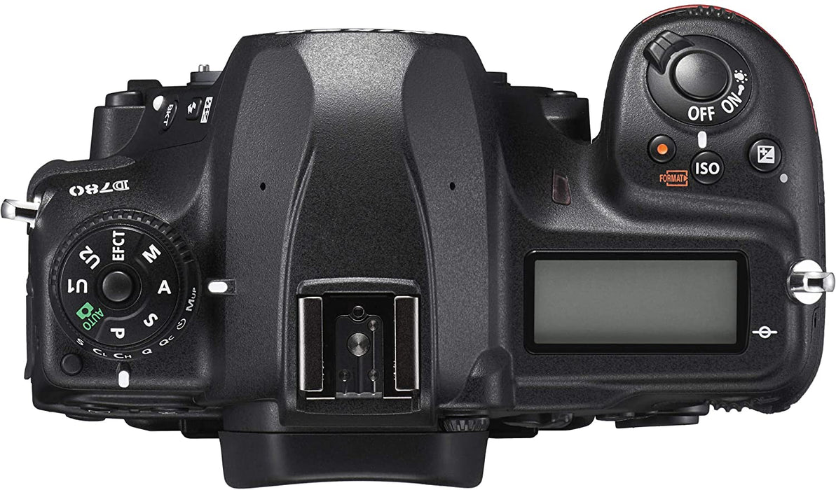 Nikon D780 FX-Format DSLR Camera Body Only, Bundle with Bag, Extra Battery, Glass Screen Protector, 64GB SD Card, Cloth