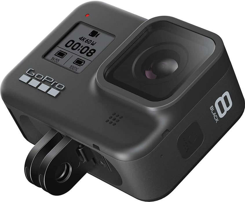GoPro HERO8 (Hero 8) Action Camera (Black) 2019 Bundle & Additional Accessories - Includes: Extreme 32GB microSD, 2X Rechargeable Battery, Shorty, Head Strap, Underwater Housing, Carrying Case & More