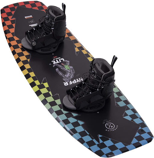 Hyperlite Murray Jr. Kids Wakeboard 120 W/Remix Bindings Black/Rainbow Sz 4-8