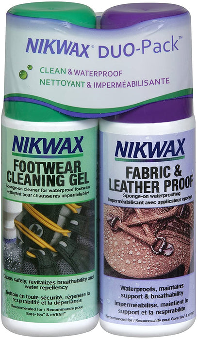 Nikwax Fabric and Leather Cleaning and Waterproofing DUO Pack