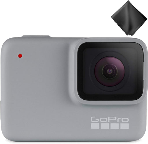 GoPro HERO7 White — Waterproof Action Camera with 2" Touchscreen, intuitive Touch Zoom Shot framing, Full HD 1080p60 Video, 10MP Photos at up to 15 fps, Voice Control — BROAGE Glasses Cleaning Cloth