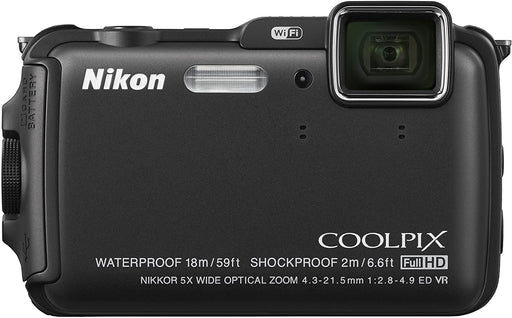 Nikon COOLPIX AW120 16.1 MP Wi-Fi and Waterproof Digital Camera with GPS and Full HD 1080p Video (Black) (Discontinued by Manufacturer)