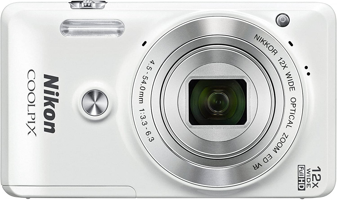 Nikon COOLPIX S6900 16MP Digital Camera with 12x Zoom, Natural White (International Version, No Warranty)