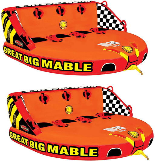 SPORTSSTUFF Great Big Mable Quadruple Rider Inflatable Towable Tube (2 Pack)