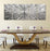 Statements2000 Silver Modern Metal Wall Art Sculpture by Jon Allen - Multi Panel Tryptych Home Décor, Vortex 3P