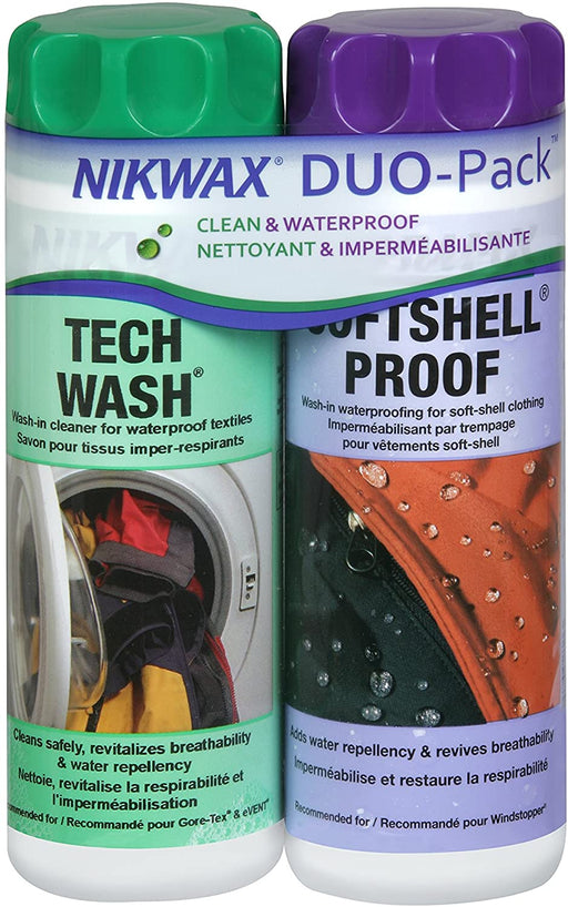 Nikwax Softshell Cleaning & Waterproofing Duo-Pack