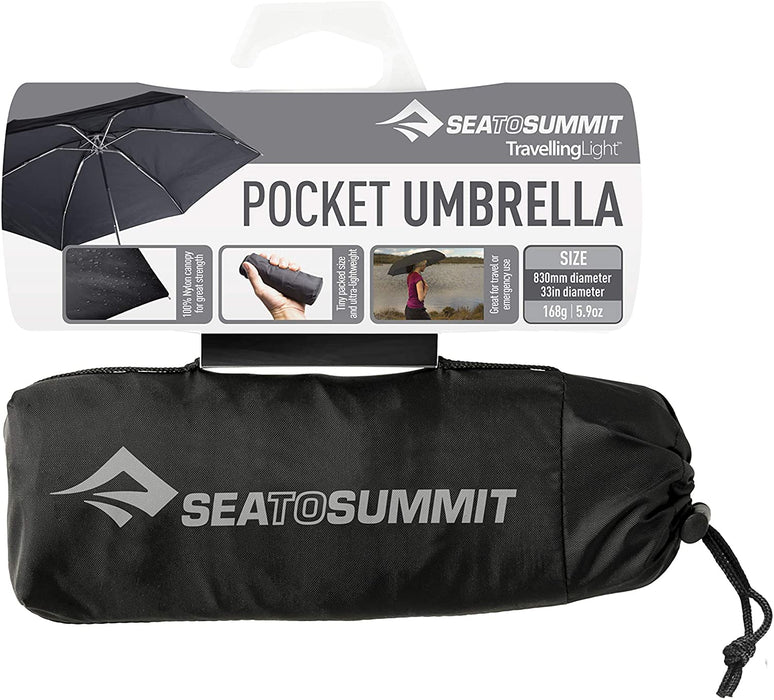 Sea to Summit Travelling Light Pocket Umbrella Black One Size
