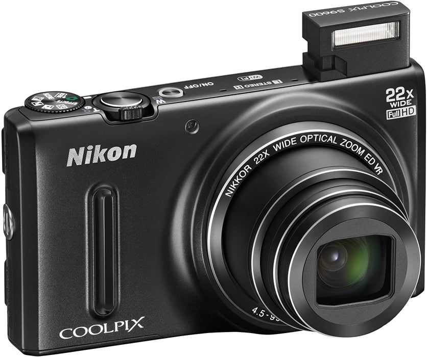 Nikon COOLPIX S9600 16MP WiFi Camera w/ 22x Optical Zoom (Black) (Discontinued by Manufacturer)