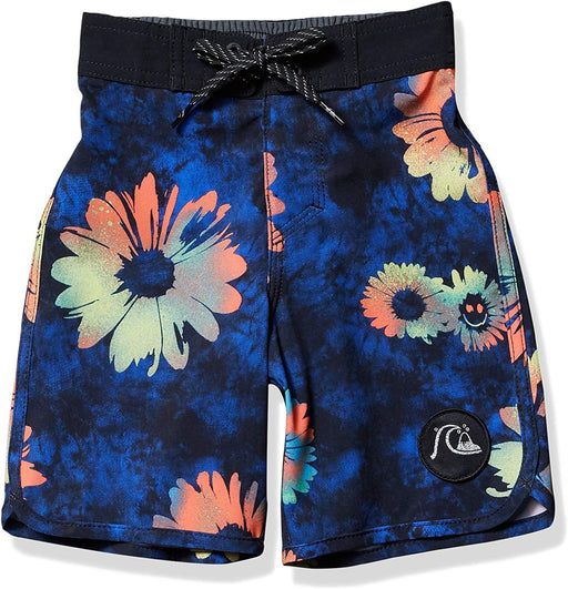 Quiksilver Boys' Little Highline Sprayed Daisy 14 Boardshort Swim Trunk