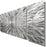 Statements2000 Silver Modern Metal Wall Art Sculpture by Jon Allen - Multi Panel Tryptych Home Décor, Vortex 3P