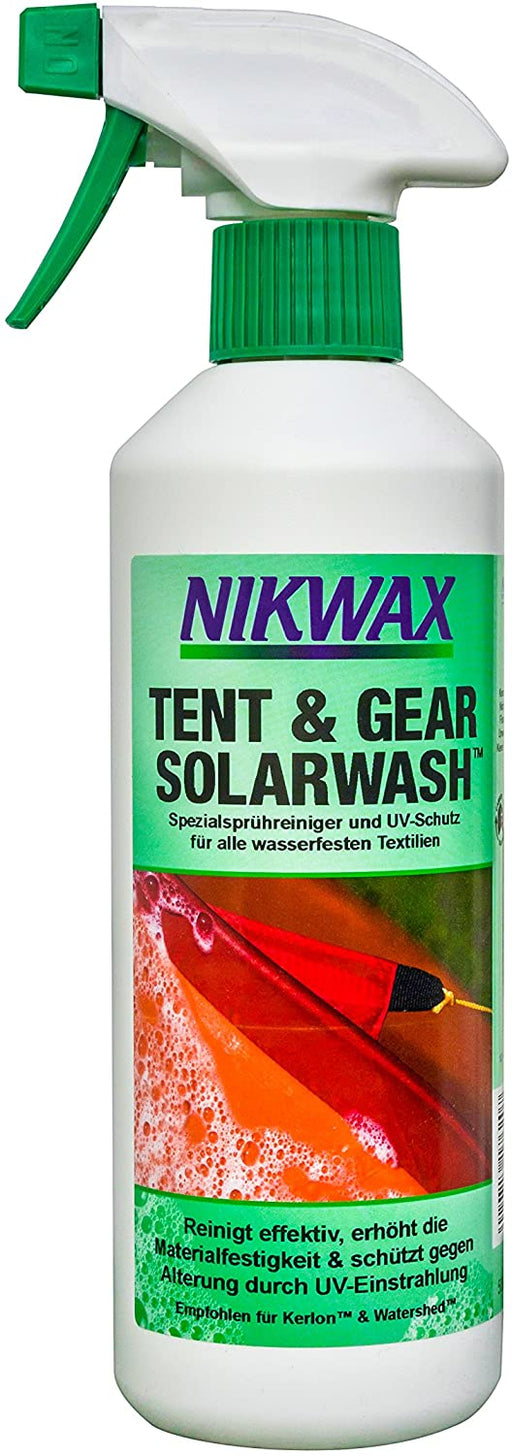 Nikwax Unisex_Adult Tent & Gear SolarWash Spray, 500ml Care Product, Transparent, Standard Size