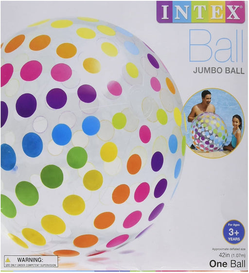 Intex Jumbo Inflatable Big Panel Colorful Giant Beach Ball (Set of 4) | 59065EP