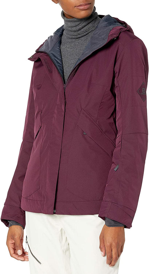 Salomon Snow Rebel Women's Ski Jacket, Winetasting/Heather