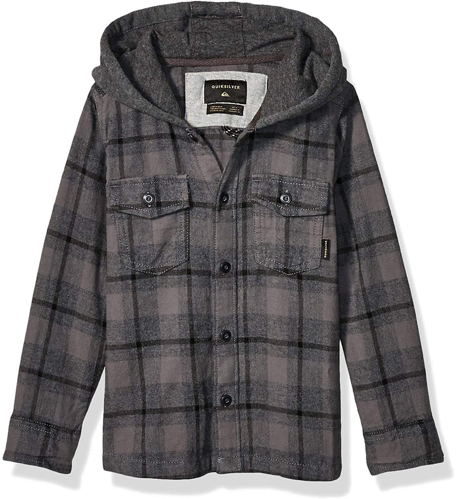 Quiksilver Boys' Long Sleeve Snap Up Youth Flannel Shirt