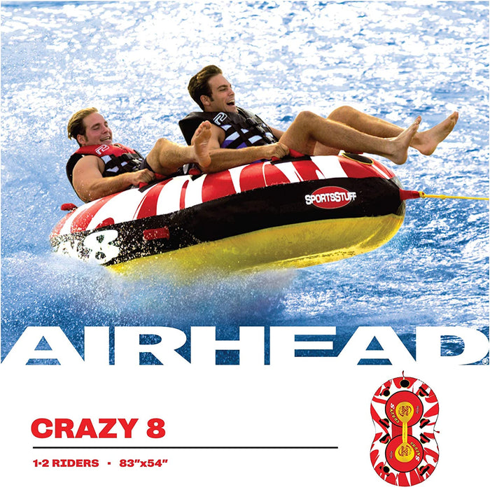 Sportsstuff Crazy 8 | 1-2 Rider Towable Tube for Boating
