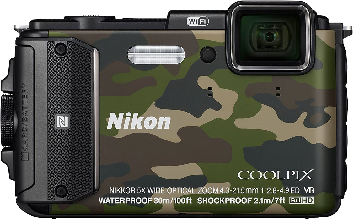 Nikon Coolpix AW130 Shock & Waterproof GPS Digital Camera (Camouflage) - International Version