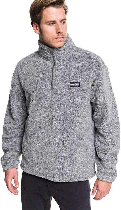 Quiksilver Mens Bogong Gum - Half-Zip Popcorn Sherpa Fleece for Men Half-Zip Popcorn Sherpa Fleece