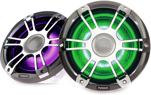 Fusion Signature Series 3, SG-FL652SPC Sports Chrome 6.5-inch Marine Speakers, with CRGBW LED Lighting, a Garmin Brand
