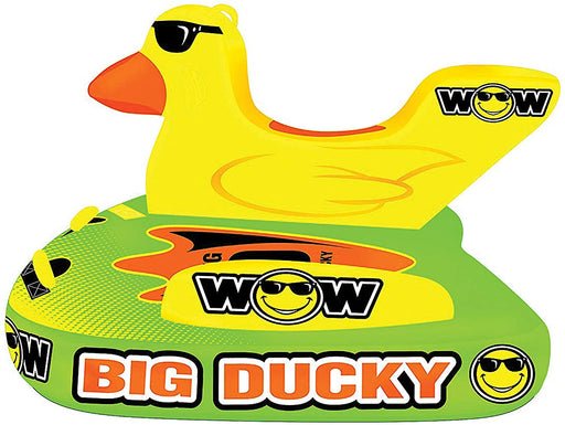 WOW World of Watersports Big Ducky 1 2 or 3 Person Inflatable Towable Deck Tube for Boating | 18-1140