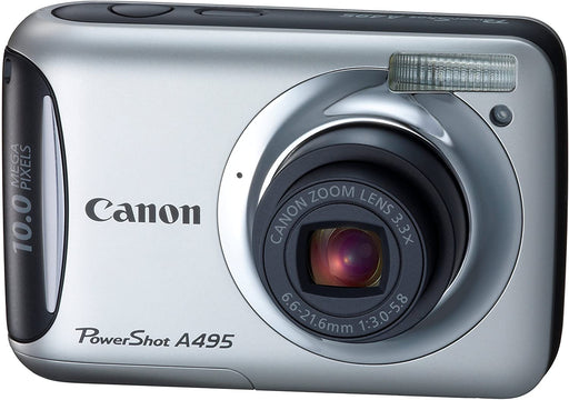 Canon PowerShot A495 10.0 MP Digital Camera with 3.3x Optical Zoom and 2.5-Inch LCD (Blue)